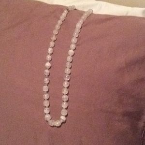 White stone necklace